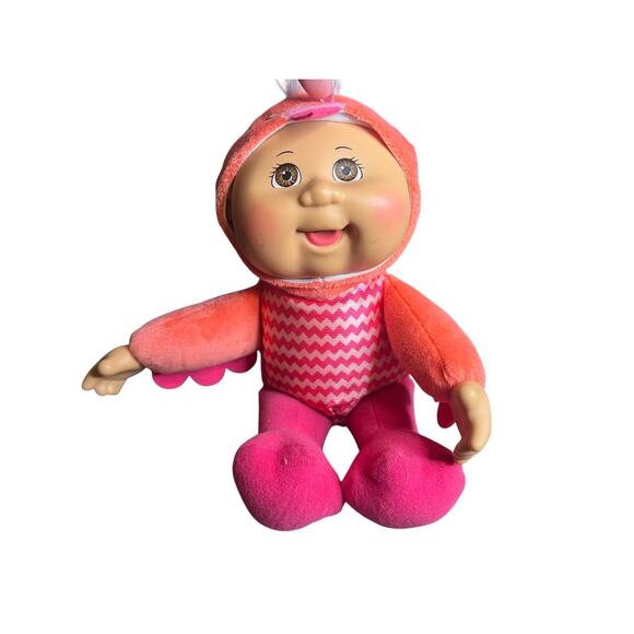 Bundle of 2 9in Cabbage Patch Kids Cuties Exotic Friends Emmett Hippo & Flamingo - Picture 12 of 16